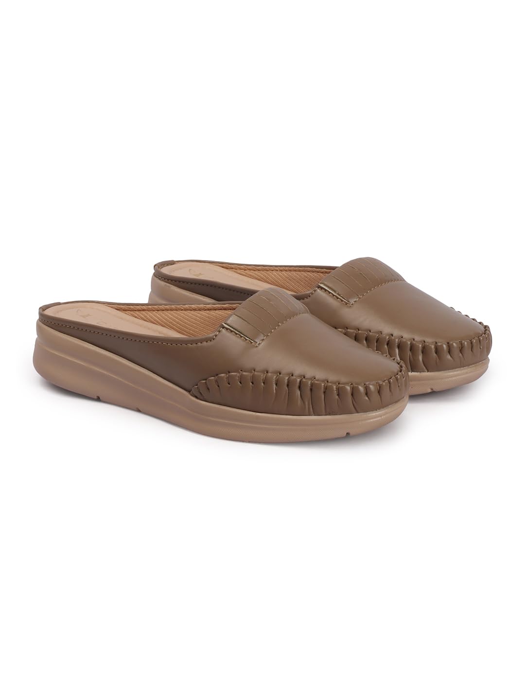 Women's Black Fringe Loafer Mules | Comfortable Backless Slip-On Flats | Casual Everyday Loafers-picture-20