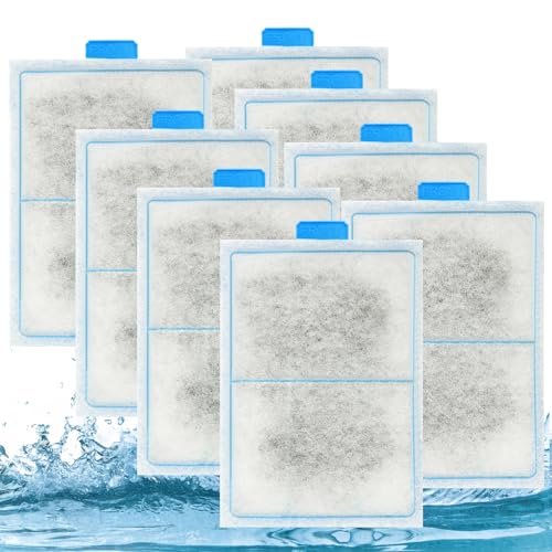 Image of 8 Pack Filter Cartridges for Top Fin PF-L Silenstream PF20, PF30, PF40 and PF75 Power Filters,Fish Tank Filters Accessories,Replacement Aquarium Filter Cartridge with Zeolite, Black