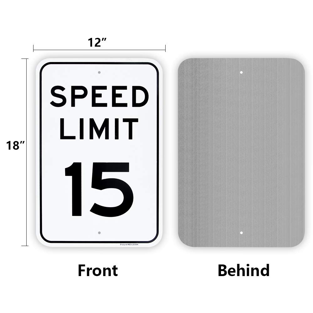 SmartSign 18 X 12 Inch "Slow Down - Speed Limit 10 MPH" Metal Sign, 63 Mil Aluminum, 3M Laminated Engineer Grade Reflective Material, Black And Yellow