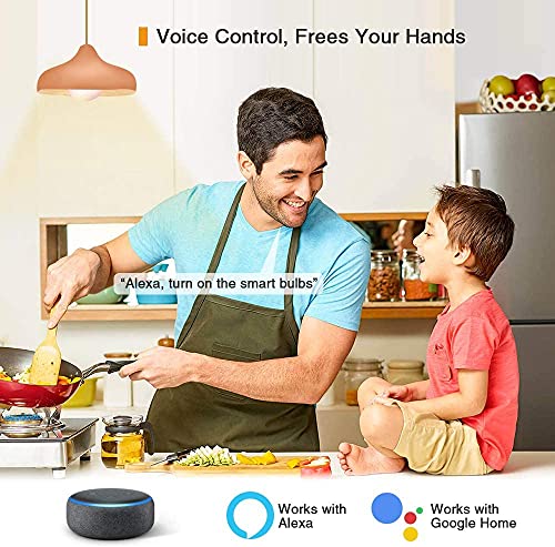 Alexa Smart Lampen E14, BrizLabs Wifi-gloeilamp, meerkleurig, wifi, RGBW, dimbaar, 16 miljoen kleuren, geen hub nodig… - Image 4