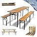 BITUXX Faltbare Bierzeltgarnitur Biertischgarnitur Bierbankgarnitur Festzeltgarnitur Biergartengarnitur Bierbank Biertisch Klappbar 1x Tisch 2X Bänke 216cm