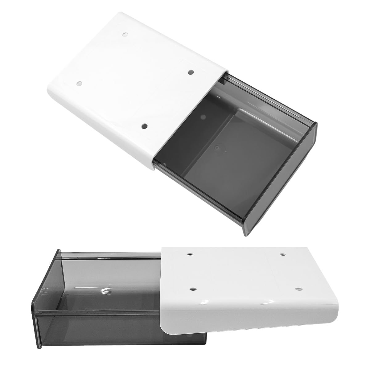 Sarini Cassetto sotto la scrivania da 2 Pezzi, cassetto sottopiano, cassetto Nascosto, cassetto Organizer Autoadesivo per casa e Ufficio