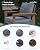 SERWALL HDPE Patio Conversation Set, 6-piece Sectional Outdoor Furniture Set, All Weather Outdoor Couch Set Patio Furniture Set for Deck, Lawn, Grey Frame with Grey Cushion