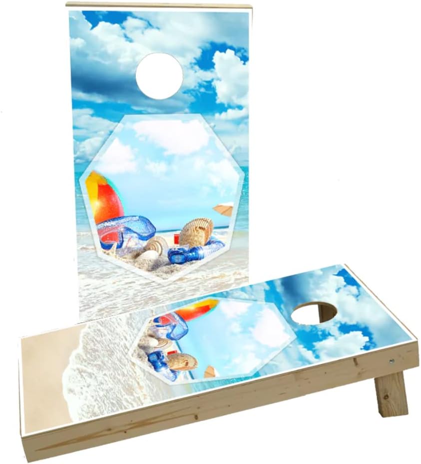 Beach #4 Custom Cornhole Board Game Set