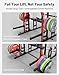 Mikolo Smith Machine, 2200lbs Squat Rack with LAT-Pull Down System & Cable Crossover Machine, Multi-Function Power Cage, Red