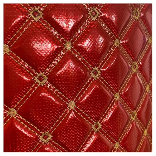 Tissu en cuir synthétique matelassé PVC au mètre de 140cm de large pour sac à main et canapé