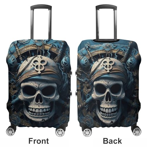 Travel Luggage Cover Suitcase Cover Suitcase Protector Skeleton Pirate-1 Luggage Covers Washable Baggage Cover Elastic Anti-Scratch Suitcase Case Protector for Adult Personalized Suitcase Covers3