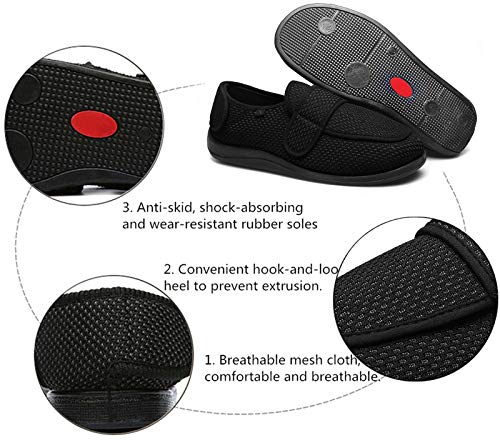 Image of JIONS Women Men Adjustable Velcr Extra Wide Shoes Swollen Feet Diabetic