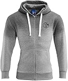 großer Druck auf dem Rücken FC Schalke 04 Herren Kapuzen Sweat-Jacke Farbverlauf (2XL)