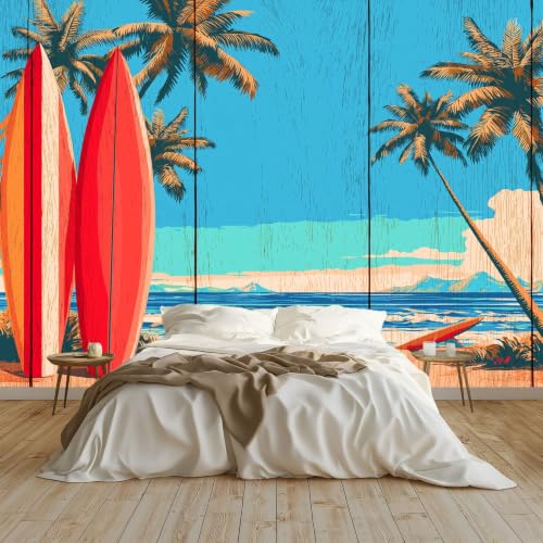 Papier peint panoramique surf azuré pour une ambiance évasion dans le salon - 3