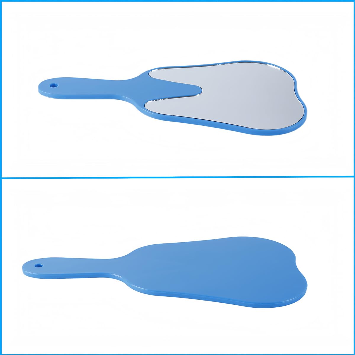WANGCL Espejo dental portátil con mango de plástico para dentistas, clínicas dentales (azul)