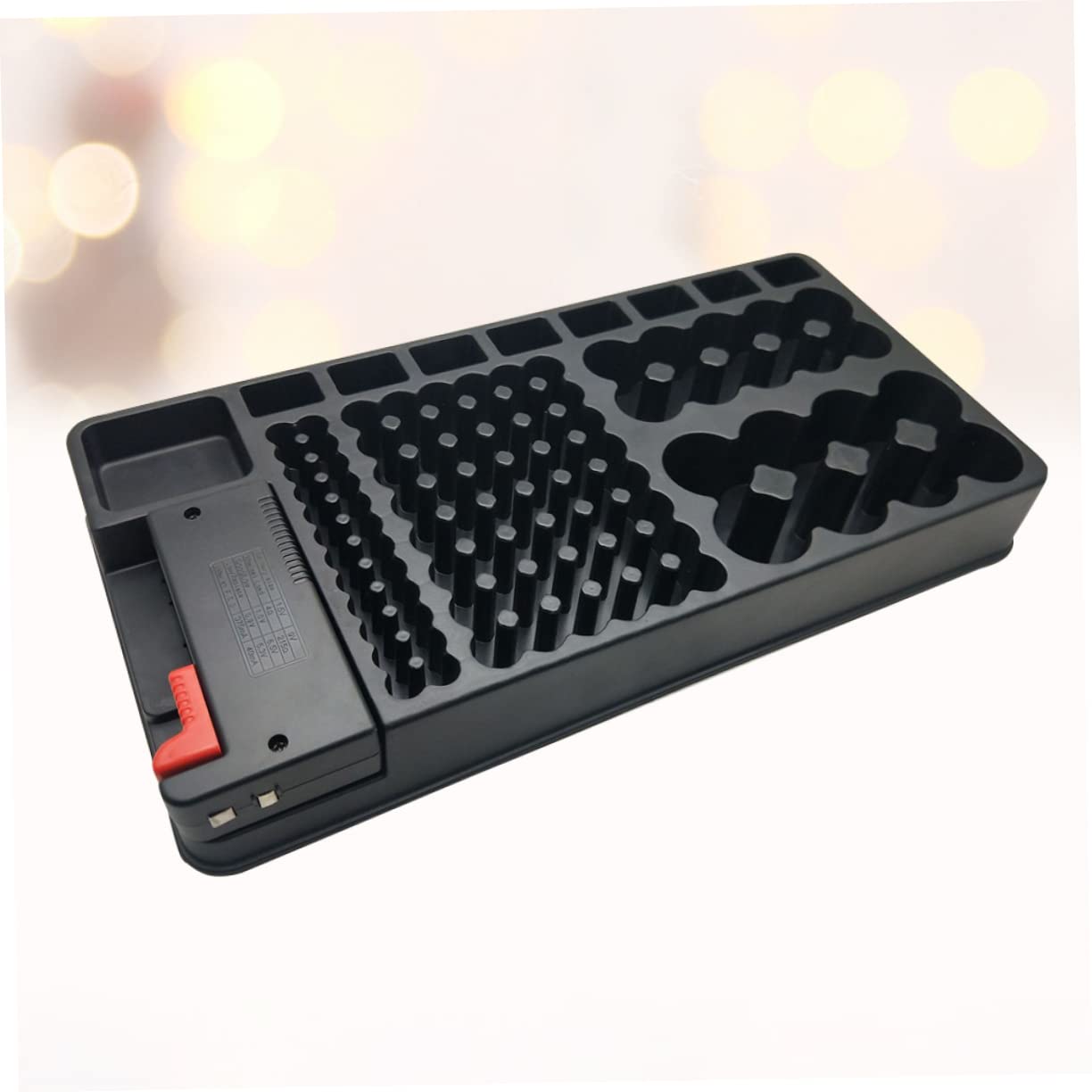 Alipis 98pezzi Scatola per Riporre le Batterie in Plastica Resistente Organizer Porta Batterie con Slot per Aa Aaa Bottone Include Tester per Rimovibile