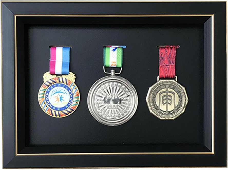 Medal Display-Medal Display Box-3D Medal Box Photo Frame Marathon Medal Display Stand, Triathlon, Football Gymnastics, All Sports Medal Badge (8*6in) (9.13)