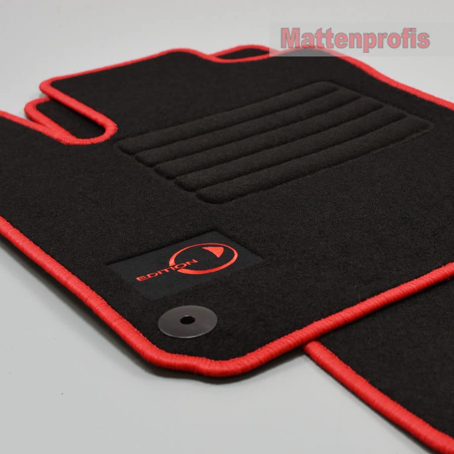 Velours Fußmatten Logo kompatibel mit Smart Fortwo 453 Coupe