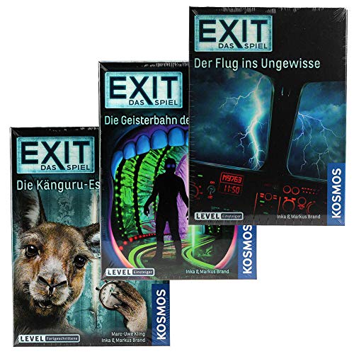 Preisvergleich Produktbild Kosmos EXIT Das Spiel - Flug + Geisterbahn + Känguru Vorteilspack