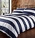 Produktbild Louisiana Bedding Bettwäsche Navy & weiß gestreifte Bettwäsche Blau-Double