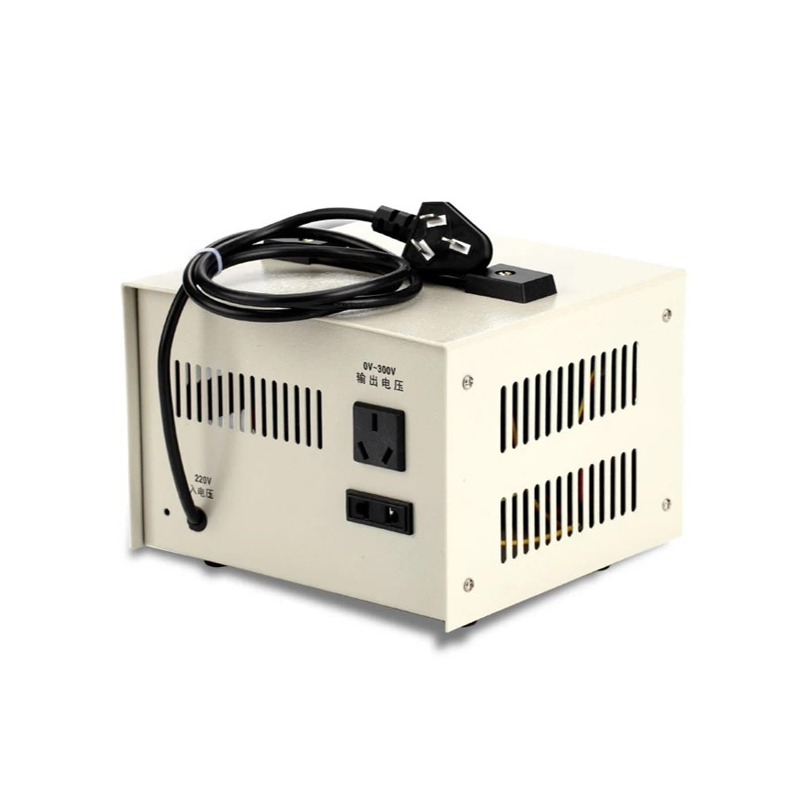Regulador de Voltaje de CA monofásico de 220 V y 500 W Estabilizador de Voltaje Transformador de Potencia Ajustable de Contacto 0-300 V