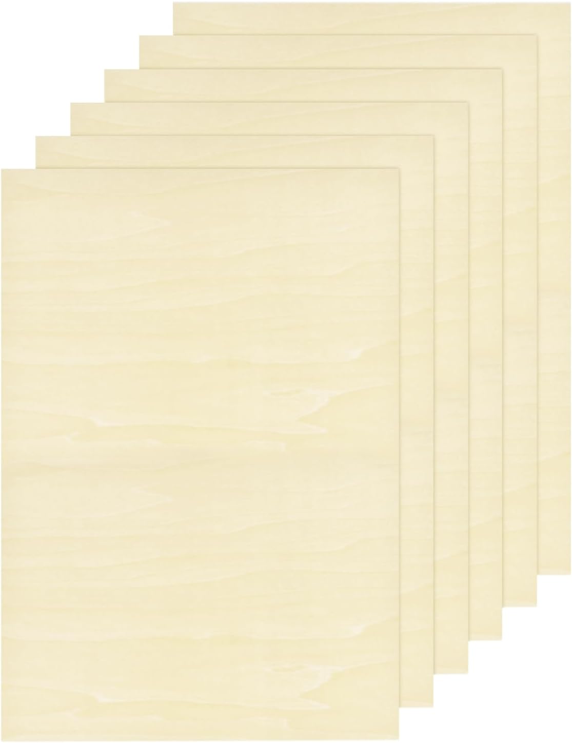 MECCANIXITY 6pcs Basswood Sheet 18 x 12 x 3/16 Inch Unfinished Wood Boards Plywood for Crafts Laser Cutting with Smooth Surfaces