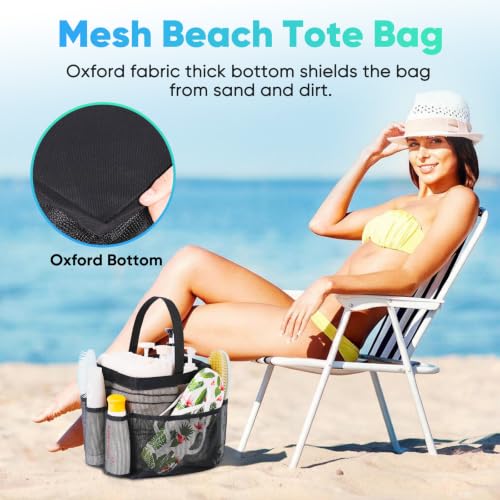 Image of EUDELE Mesh Shower Caddy Portable for College Dorm Room Essentials, Shower Caddy Dorm with 9-Pocket Large Capacity for Beach, Swimming, Gym, Camping, Travel essentials