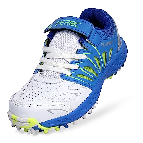 Image of FEROC Flower Rubber Sole Kids Cricket Shoes