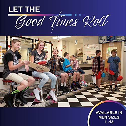 Chicago Skates Men's Skate 11, Black (Crs40511) & Women's And Girl's Classic Roller Skates - Premium White Quad Rink Skates #TOP3