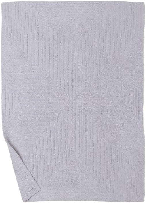 Barefoot Dreams CozyChic Angular Rib Blanket, Oyster, OS