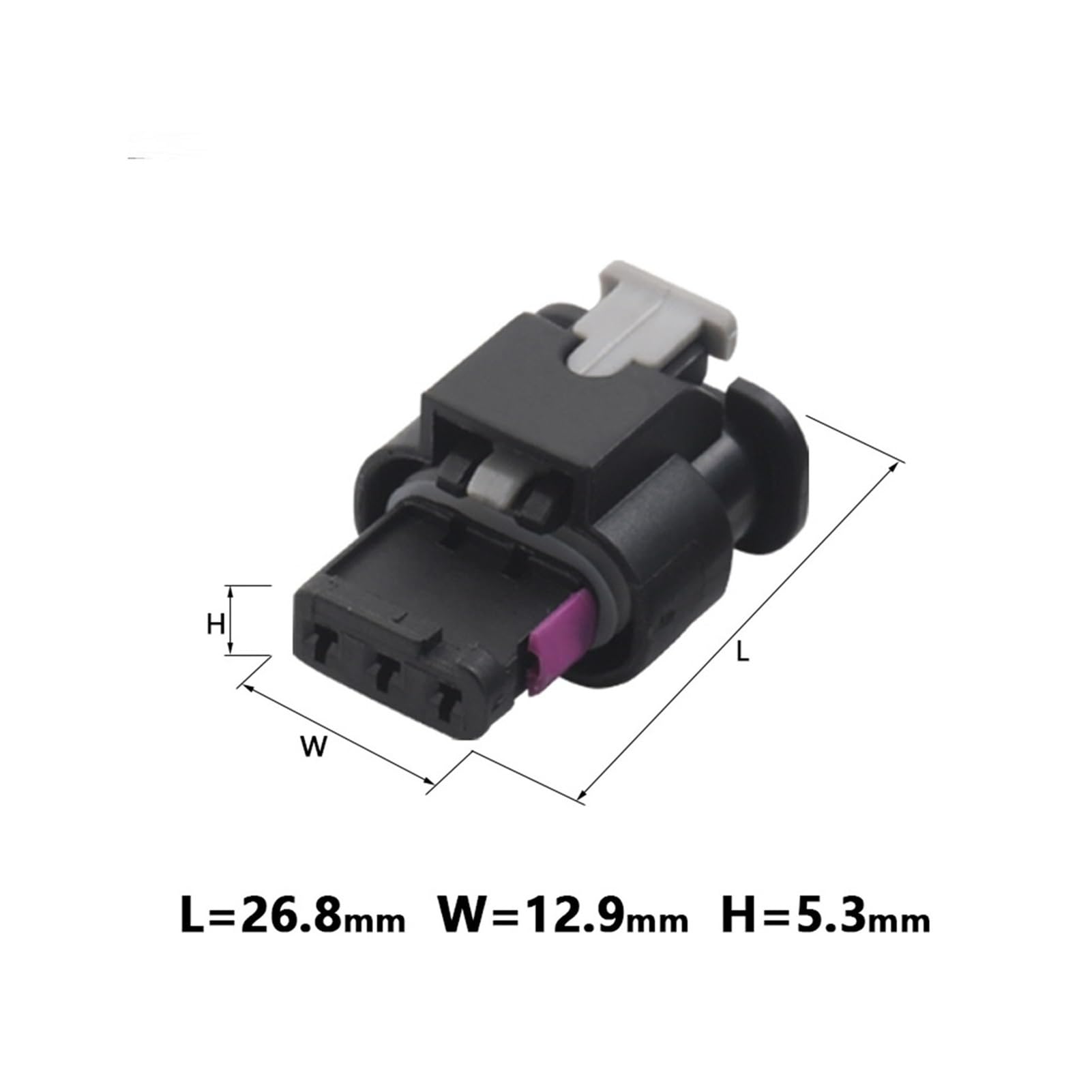 Yige Store 1/5/10/20 Ensembles 3 épingles Ampère Connecteur étanche de l'automobile électronique 1718653-1 ajusté for Vw Audi 4f0973703A / 4f0973703 ( Color : 3p female male , Package : 20 sets )