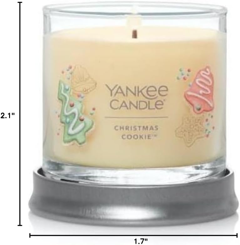 Yankee Candle Small Tumbler Scented Single Wick Jar Candle, Christmas Cookie, Over 20 Hours of Burn Time, 4.3 Ounce (Pack of 4)