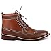 Metrocharm MET525-4 Men's Lace Up Perforated Wing Tip Formal Dress Casual Fashion Ankle Boots (13, Brown)