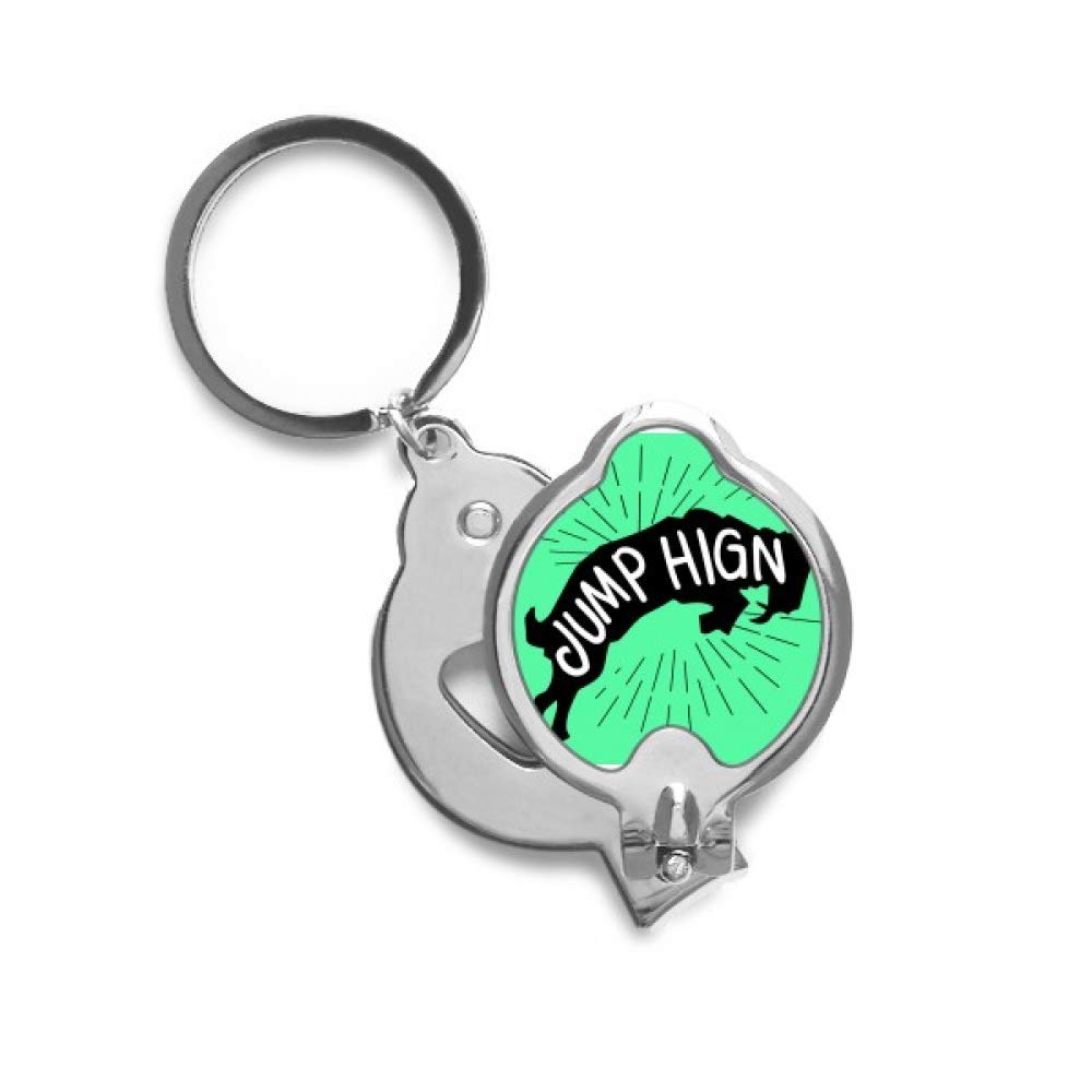 Black Antelope Animal Outline Natural Finger Nail Clippers Scissor Stainless Steel Cutter