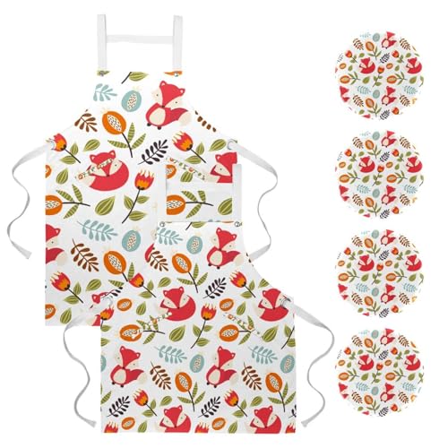 Tablier de cuisine avec 4 broches amovibles pour une protection optimale contre les taches