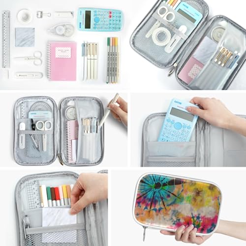 Image of Tie Dye Bohomian Pencil Bag Case Zipper Pencil Holder Organizer Stationary Pen Bag Cosmetic Makeup Bag Pouch Purse for School Office Supplies