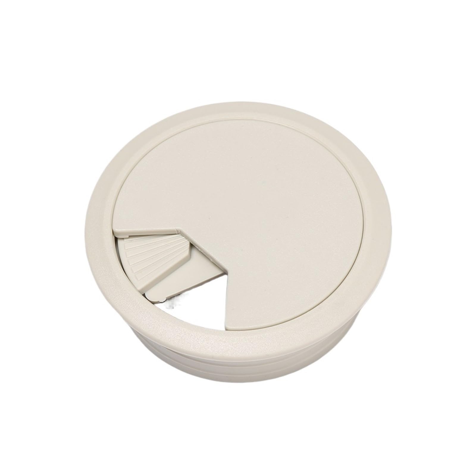 Kabeldurchführung für Schreibtische, 60/80 mm, Kunststoff, Kabellochabdeckung, PC, Computer, runder Draht, ordentliche Kabeldurchführung, Hardware (Weiß, 60 mm)
