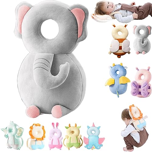 Image of YAMIELO Baby Head Protector Backpack, Baby Backpack Head Protection Pillow, Baby Head Protector for Baby Walking, Super Soft, Comfortable and Skin-Friendly (E)