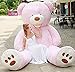 Orsacchiotto Gigante XXL, Teddy Bear Orso Enorme Giocattolo Regalo Regalo Compleanno Natale Bambino Feste (Rosa, 160 cm)