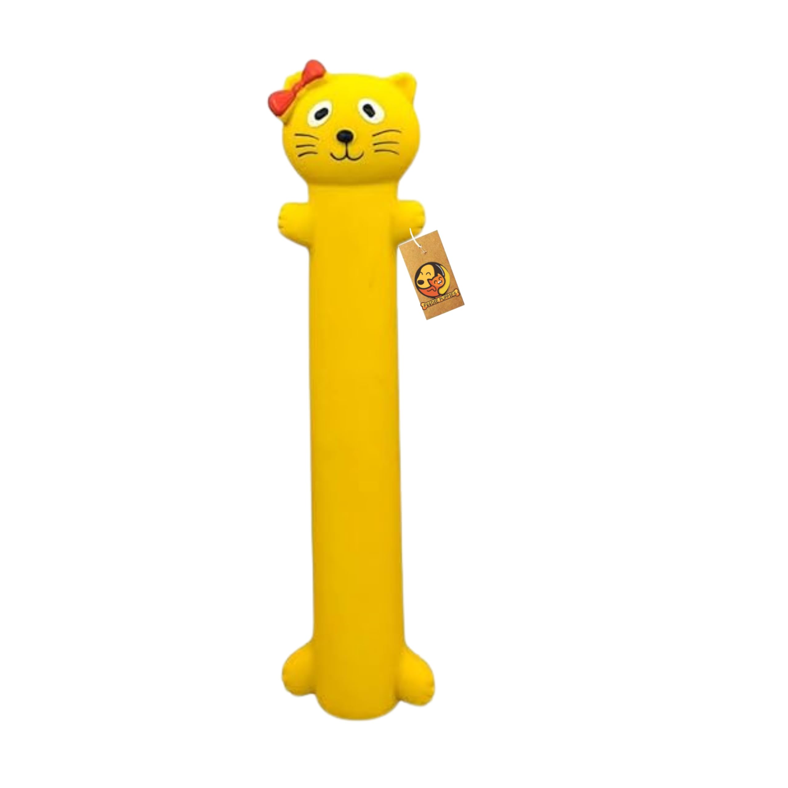 Foodie Puppies Dog Latex Squeaky Chew Toy - (Long Cat) for Small to Medium Dogs | Non-Toxic, Soft Rubber, Interactive, Chewing, Fetch Play Toy | Reduce Separation Anxiety (B0CPYCFQVX) Amazon Price History, Amazon Price Tracker