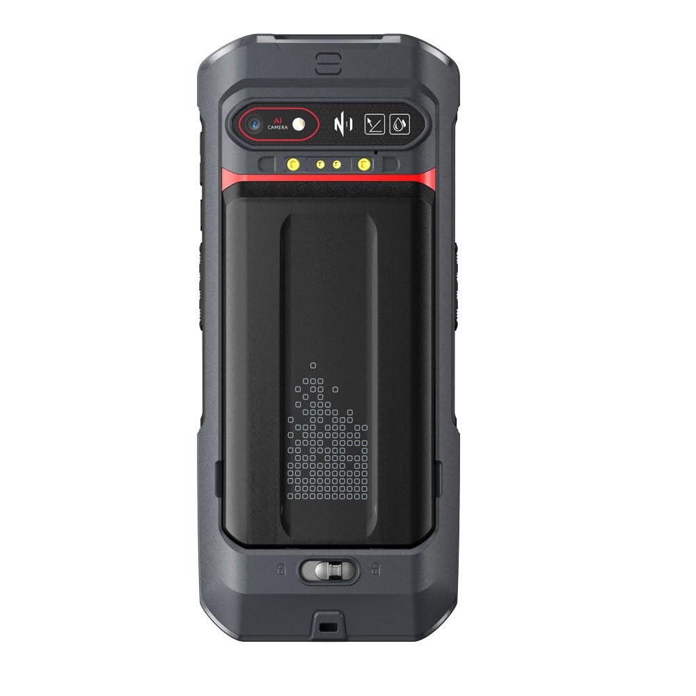 RUGILINE - Computer portatile Android 13 + 2D con scanner di codici a barre 2D da 5,5", palmare robusto, supporto NFC wireless Wi-Fi 4G LTE per magazzino memoria 64G