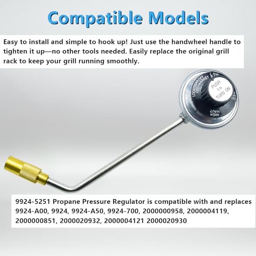 Régulateur robuste Coleman 9924-5251 à débit stable pour gril portable