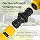 2 Stück Gardena Schlauchverbinder, Verbindungsteil zur sicheren Schlauchverbindung, Schlauchverbinder 1/2 zoll, Zweiseitige Schlauchkupplung, für Garten und Haus Schlauch, Schwarz