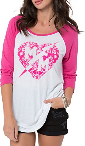 Metal Mulisha Juniors Thunder Color Block Raglan Graphic Tee