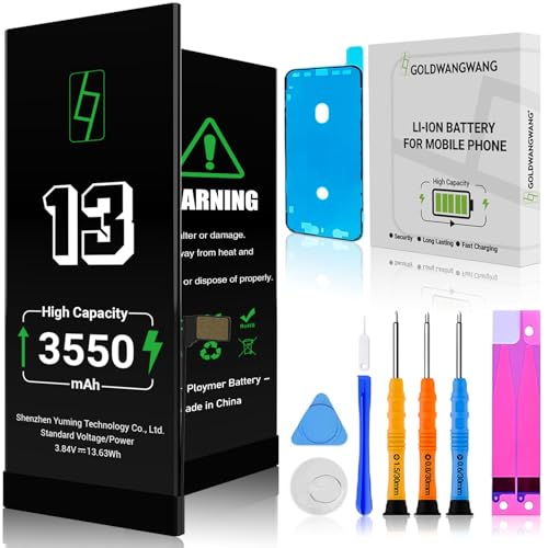 Durata estesa della batteria: Con una capacità di 3550mAh, la batteria GOLDWANGWANG offre un tempo di utilizzo più lungo, riducendo la necessità di frequenti ricariche durante la giornata.