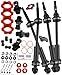 RCHuiWow Driveshafts w/Hex Hub Adapters Upgrades Part for 1/10 Slash 4x4 (VXL) Rustler 4x4 (VXL) Stampede 4x4 (VXL)ï¼ŒSteel #45 Front & Rear 4PCS CVD Axles & 12mm to 17mm Hex Hub Adaptersï¼ŒRed