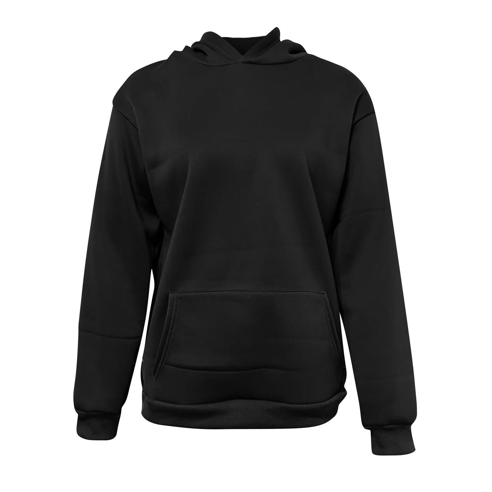 Sweat à Capuche pour Femme - Mesh Creuse - Paillettes - Sexy - Transparent - Dos Nu - avec Poches - Couleur Unie - Manches Longues Automne Hiver Décontracté Hoodie