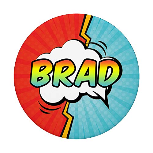 Brad Name Pop Comic Book Art Superhero Men PopSockets PopGrip - Support et Grip pour Smartphone/Tablette avec un Top Interchangeable – vue 3