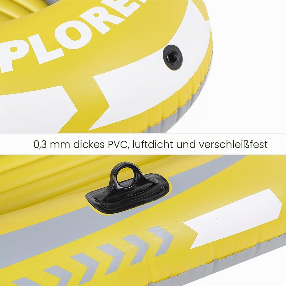 KIMISS Aufblasbares Schlauchboot,Kinder-Schlauchboot, Aufblasbar, Gelb, PVC, PVC, Aufblasbar, Kanu, 1 Person, Ruderboot, Angeln, Treiben, Tauchen