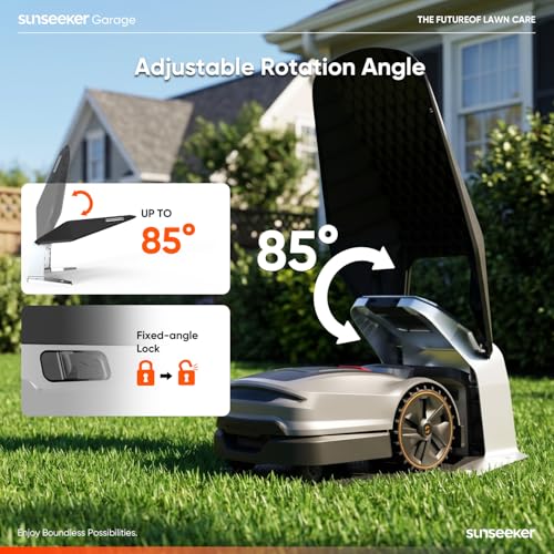Image of Sunseeker X3 Plus Robot Lawn Mower Garage, All-Weather Protective Cover, UV & Rain Shelter for Charging Station, Durable PP, Easy Tool-Free Setup, No Signal Interference