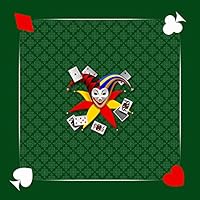 Belote Joker Teppich – Grün – 60 x 60 cm – Französisches Produkt