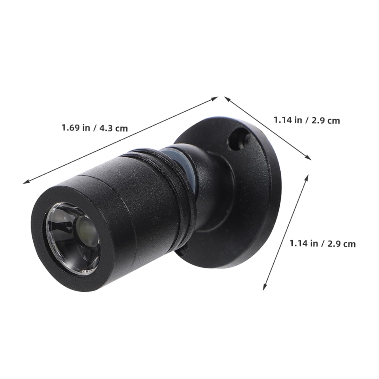 DOITOOL 2Pcs USB Mini Spotlight LED Cabinet Light Angle Small Display Lamp for Jewelry and Curio Cabinets Indoor Lighting with High Brightness and Minimal Footprint