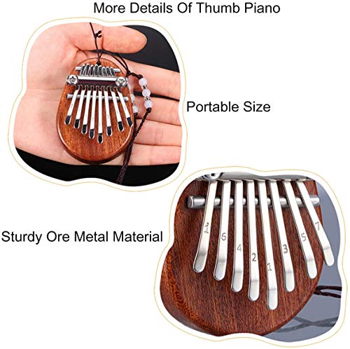 8 Schlüssel Kalimba,Daumenklavier Kalimba Buch,Daumen Klavier,Marimbaphon Kinder,Kalimba Marimba,Finger Percussion,Marimbaphon Instrument - Image 4