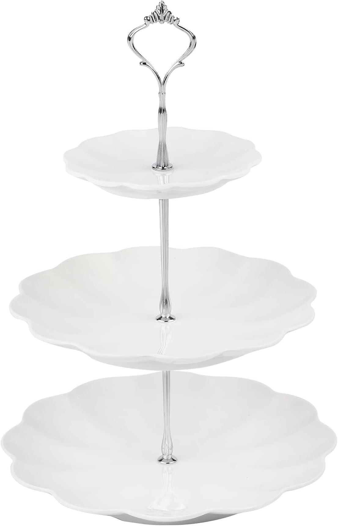 3 Tier Silver Cake Stand
